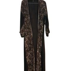 Animal print, rhinestone chiffon Peignoir/Kimono