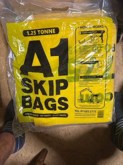 2x A1 Skip Bags 1.25 Tonne