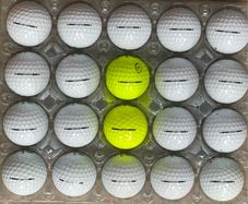 20 used Seed 01 and X1 golf balls