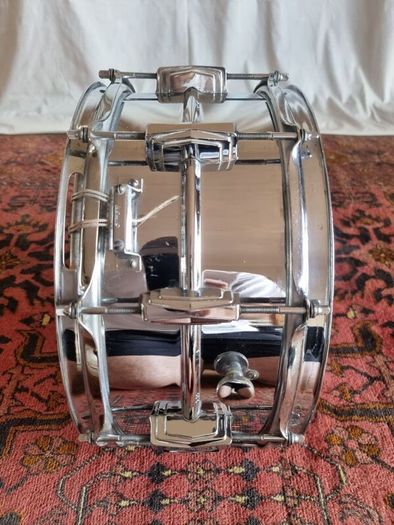 Ludwig 3 ply 70s Butcher Block and LM402 6.5 Supraphonic Snare - Blue Olive Drums Kit Led Zeppelin