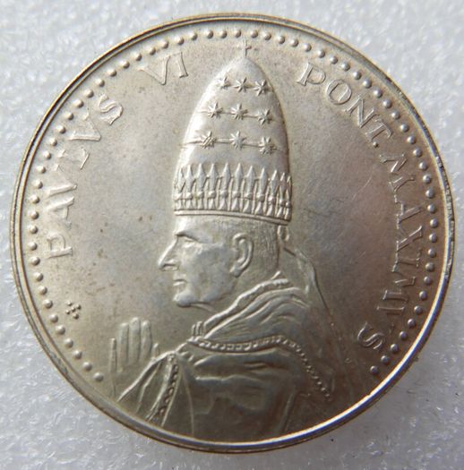 Sterling Silver Vatican City Commemorative Pope Paulus VI Meda Pope Paul VI Anno Santo 1975 commemorative medal