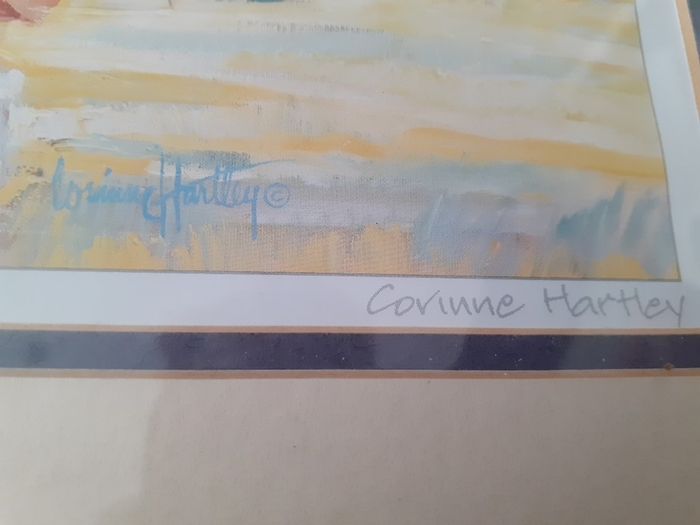 Corinne  Hartley  Framed Signed Print  "Get  Ready"