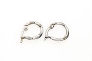 Vintage 925 Sterling Silver Leverback Small Hoop Earrings