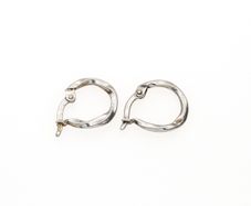 Vintage 925 Sterling Silver Leverback Small Hoop Earrings
