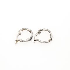 Vintage 925 Sterling Silver Leverback Small Hoop Earrings