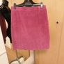 Women's Skirt Fushia Pink Suede 14 Image 2
