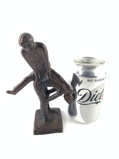 Mid century bronze figurine of gymnasts training