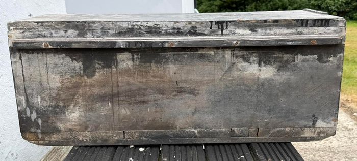 large vintage wooden tool chest (1 )