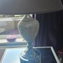 Small Mirror-Effect Bedside Lockers with Matching Crushed Diamond Lamps Image 4