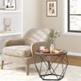 FREE P&P Coffee Tables, Set of 2 Side Tables, Robust Steel Frame, for Living Room, Bedroom, Rustic Brown and Black Image 3