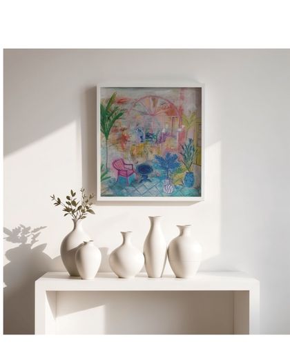 Large Original Painting Framed Contemporary Art Modern Irish abstract art Conservatory painting
