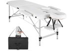 Mobile Aluminium Massage Table 2 Zones Height-Adjustable Including High-Quality Aluminium Headrest and Bag Various Colours.