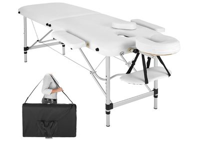 Mobile Aluminium Massage Table 2 Zones Height-Adjustable Including High-Quality Aluminium Headrest and Bag Various Colours.