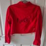 Red Denim Cropped jacket Image 6