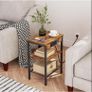 2 Bedside Tables, Side Table with Charging Station Image 7