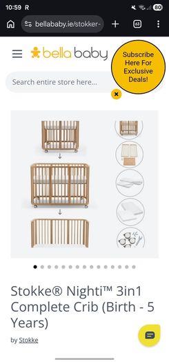 Stokke Sleepi 3 in 1 cot toddler bed