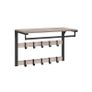 Wall Coat Rack with Shelf and 10 Removable Hooks Image 3