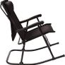 Foldable rocking chair with sun protection black Image 2