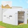 Polyethylene Walk-in Polytunnel Greenhouse, 2 x 3(m), White Image 2