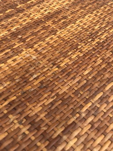 Solid wood bamboo and rattan weave 4 drawer chest of drawers