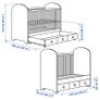 Cot , grey colour with drawers - 70 x 140 Image 4