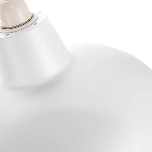 Retro Designed Matt White Curved Metal Ceiling Pendant Light Shade | 60w Maximum | 29cm Diameter (FREE POSTAGE)