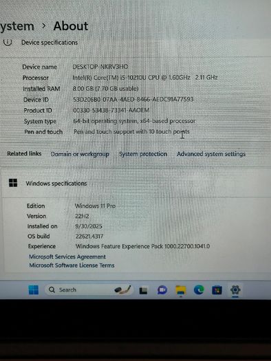 2in1 Lenovo ThinkPad X13 Yoga Gen1, Intel i5-10210U 8GB RAM 256GB SSD Windows 11 Pro 13" Convertible/ Touch Screen