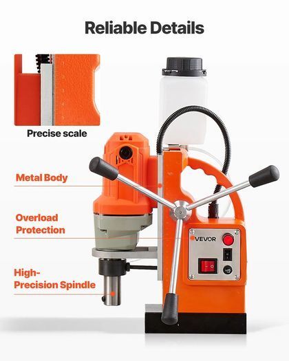 1200W Magnetic Drill Press 38mm Capacity 900RPM Weldon Cutter
