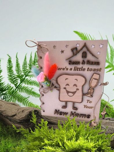 Personalised New Home Card -Wooden Occasional Card