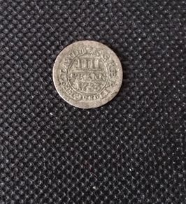 Germany : 1733 : Silver, , Hannover - Clausthal - Georg II , 4 Pfennig C.P.S.