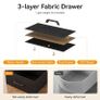 Black Chest of Drawers Bedroom, Dresser Cabinet with 2 Sockets, 2 USB Ports and 10 Colored LED Strips Image 4