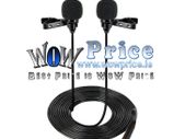 08548 Mini Lavalier Lapel Microphone Dual Headed Recording Clip On Mic