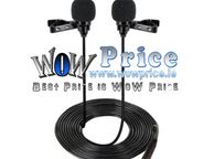 main image for ad 08548 Mini Lavalier Lapel Microphone Dual Headed Recording Clip On Mic