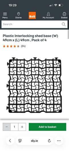 Shed base click together 8ft x 6 ft