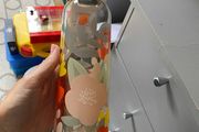 Glass drinking bottle