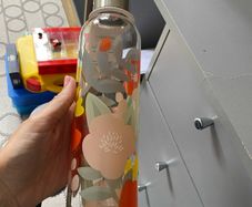Glass drinking bottle