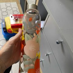Glass drinking bottle