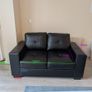 2-seater couch (black) in excellent condition (200 EUR negotiable) Image 2