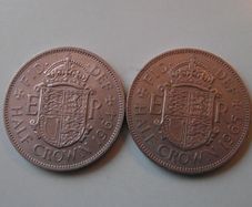 Great Britain. Elizabeth II. 2 Half Crowns (1964+1965)