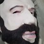 Full mens man head with beard Halloween mask Image 4