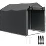 2.2 x 1.6 m Garden Storage Tent, Waterproof Anti-UV Bike Tent with Roll-up Zipper Door, Galvanised Outdoor Storage Shelter Carport for Bike, Motorbike, Garden Tools, Dark Grey Image 2