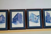 Vintage Charles Rennie Mackintosh architectural prints x 4