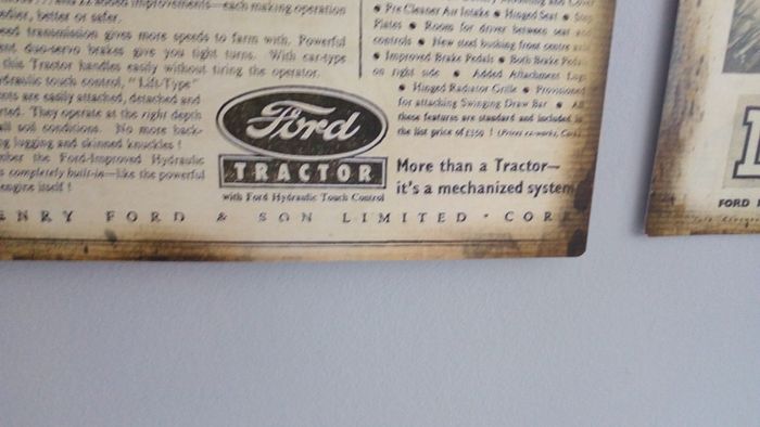 Vintage tractor advertising posters