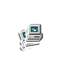 Windows 98 My Computer Glossy Sticker 2-Pack