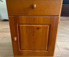Vintage Wooden bedside 1 drawer and cupboard