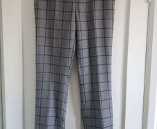 House of Cavani Mens Grey and Blue Checked Trousers Size 32