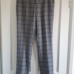 House of Cavani Mens Grey and Blue Checked Trousers Size 32