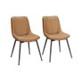 2 x faux leather dining chairs Image 4
