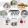 36PCS Metal Ceiling Hooks 1-1/4 Inch Multipurpose Vinyl Coated Screw-in Wall Hooks for Hanging Plants, Cups, Utensils, Lights and Stuff Great for Indoor & Outdoor Use Image 4