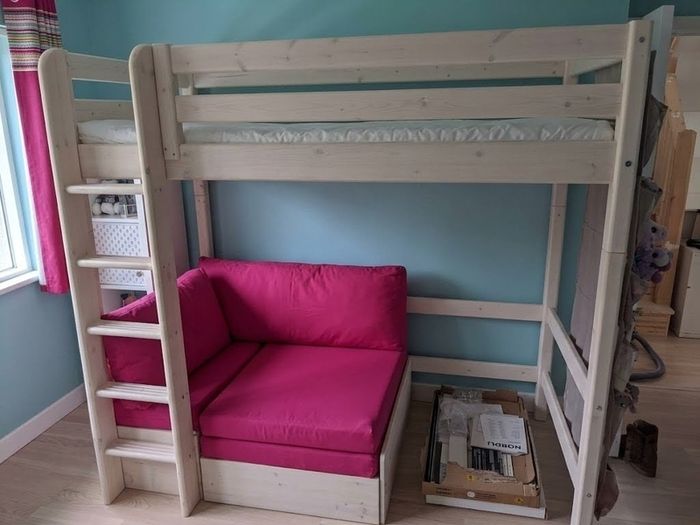 Loft bed with sofa/ futon